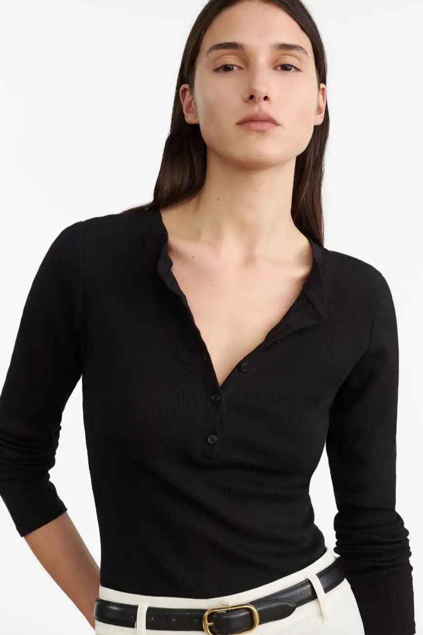 Boutique77 - חולצת טי Jordan Henley – 11304K65_JET BLACK – jet-black – 3