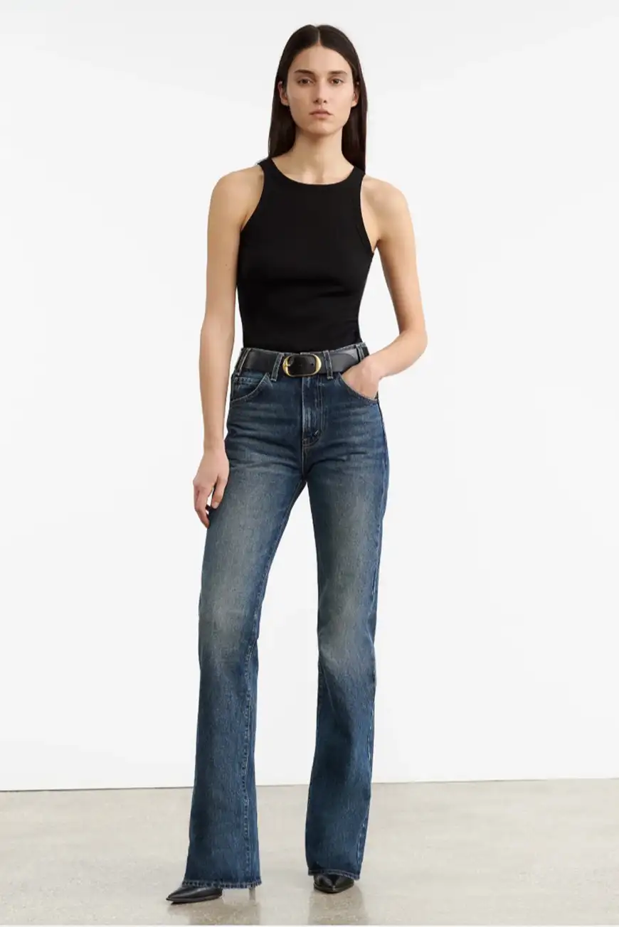 Boutique77 - חולצת טי Jennifer Rib Tank – 11330K65_JET BLACK – jet-black – 1