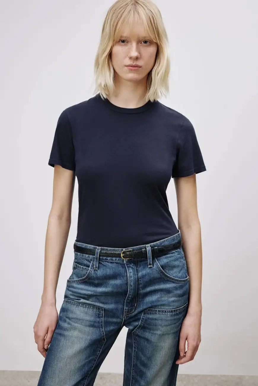 Boutique77 - חולצת טי Mariela Crewneck – 12528K51_DARK NAVY – dark-navy – 1