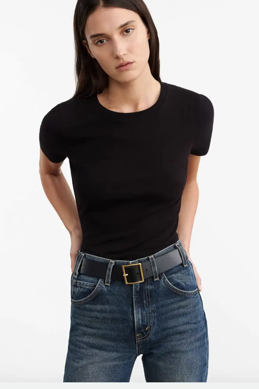 Boutique77 - חולצת טי Elin – 12863K156_BLACK – black – 3