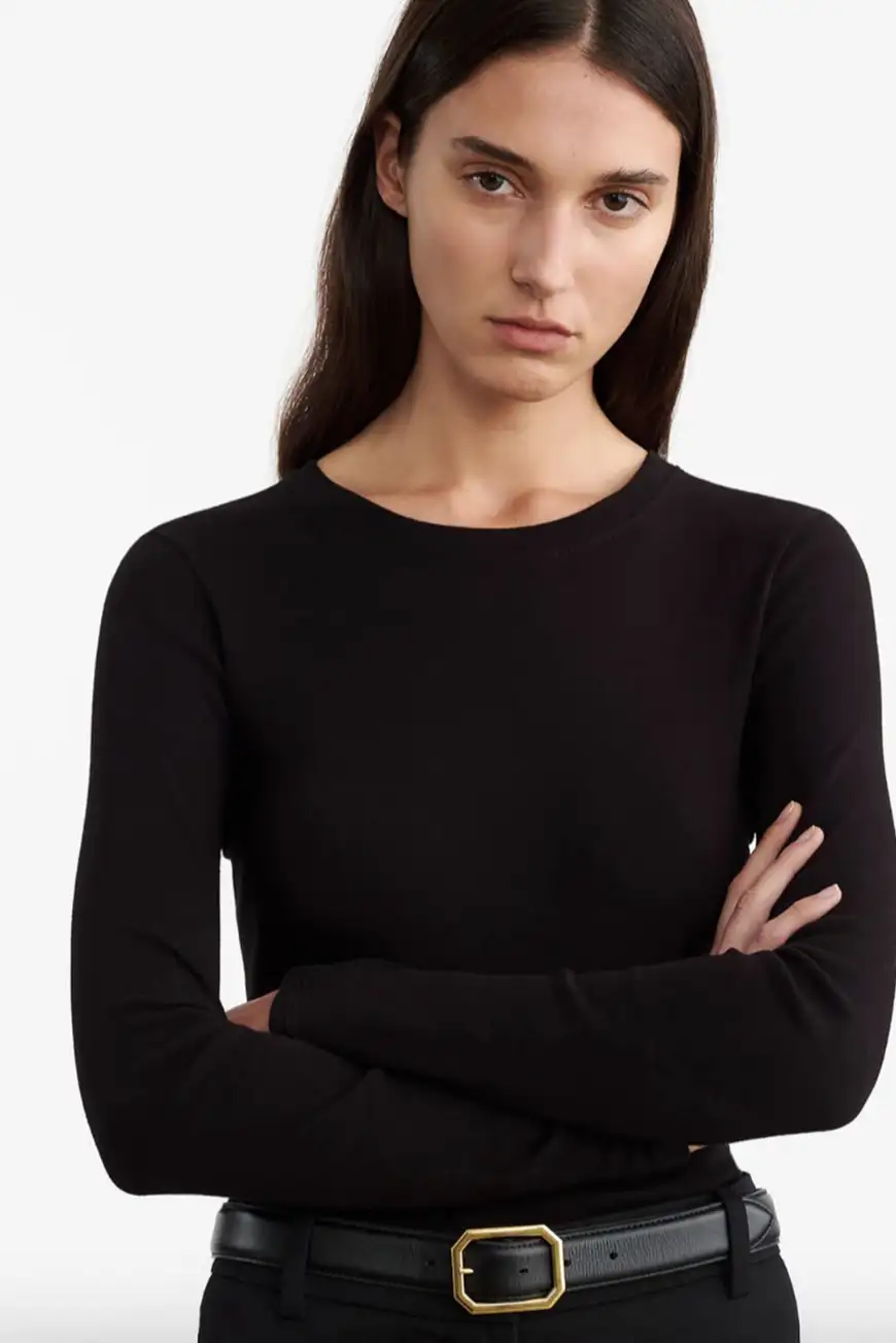 Boutique77 - חולצת טי Emelie – 12864K156_BLACK – black – 3