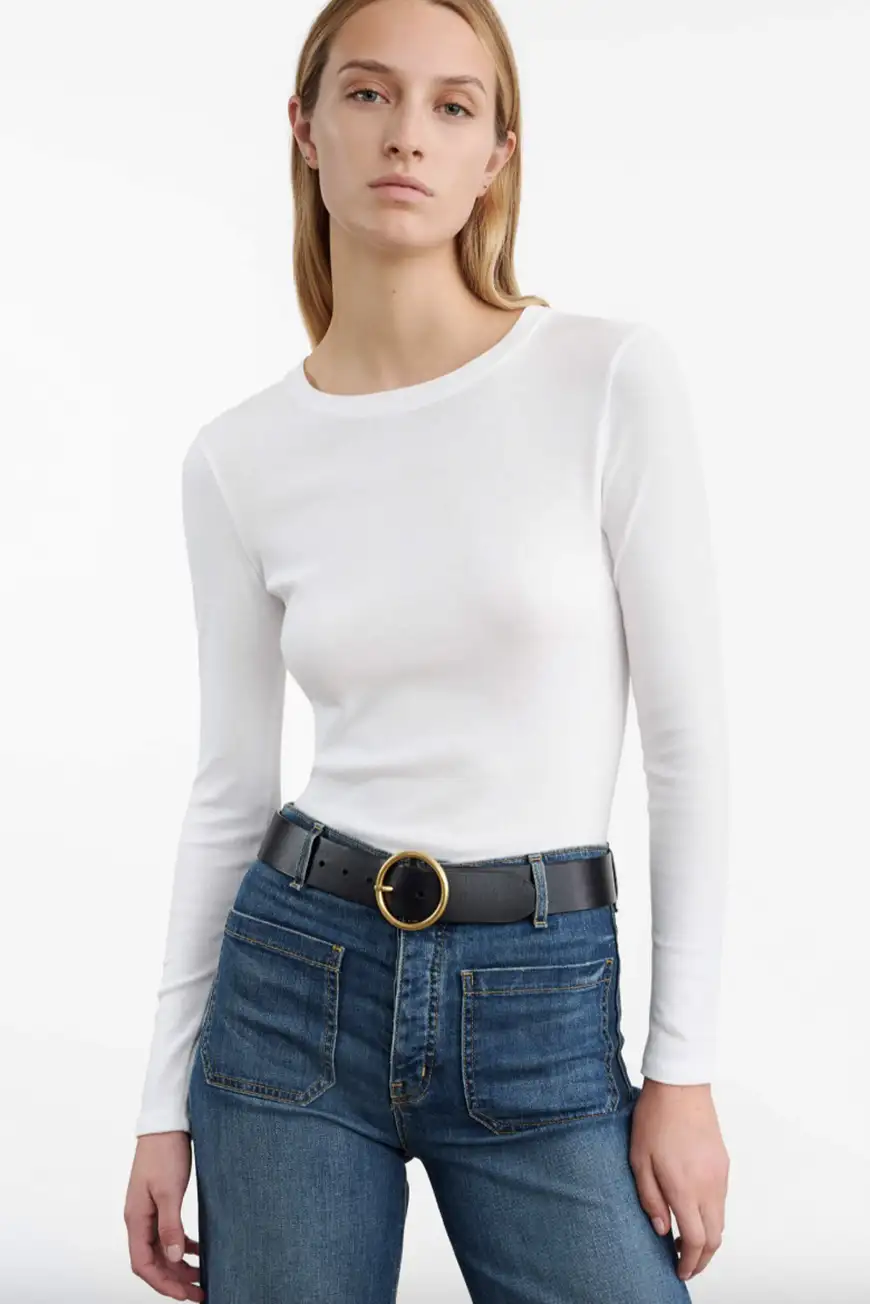 Boutique77 - חולצת טי Emelie – 12864K156_WHITE – white – 1