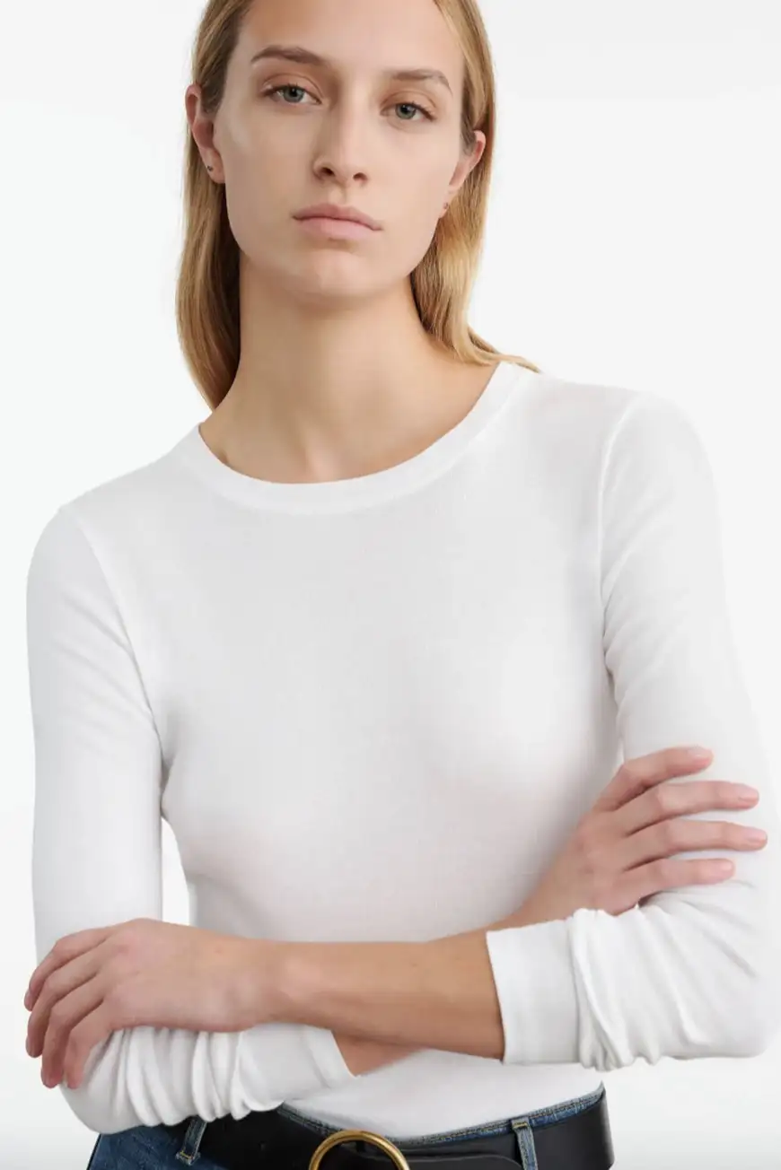 Boutique77 - חולצת טי Emelie – 12864K156_WHITE – white – 3