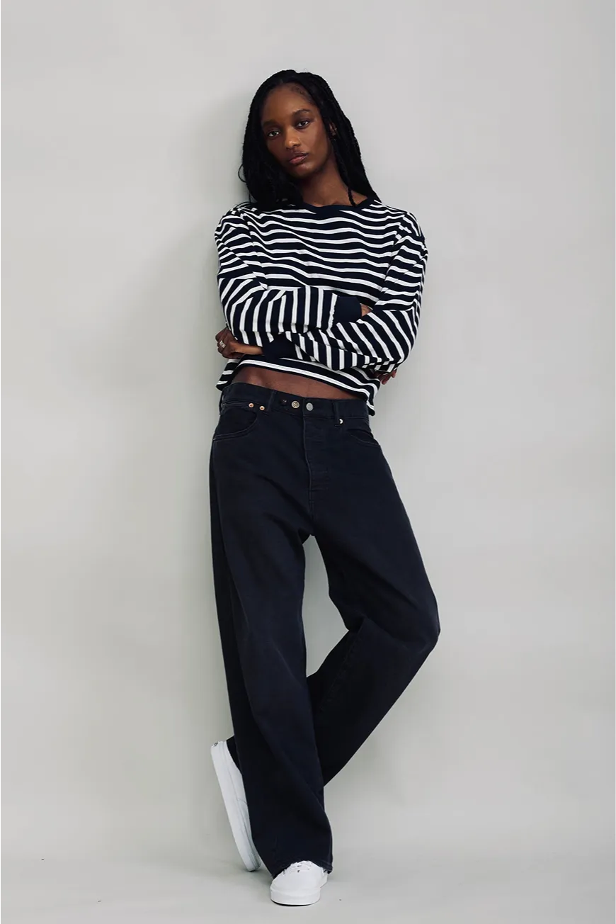 Dsw0158 1146 Navy White Stripe 4