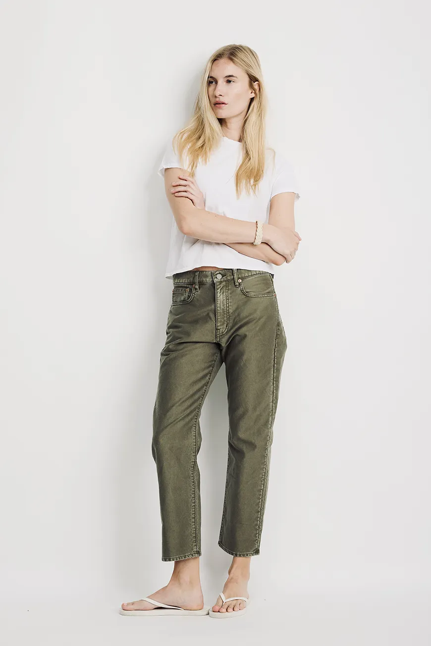 Boutique77 - ג’ינס Lindsay Slim Bf – DSW3600D655A – olive-green-bedford-cord – 1