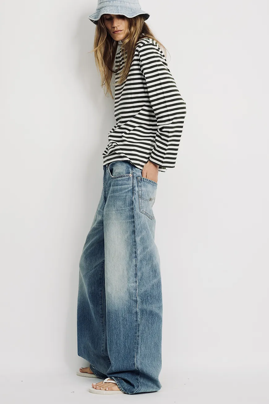 Boutique77 - חולצת טי L/S Boatnec – DSW42731037 – olive-green-ecru-stripe – 2