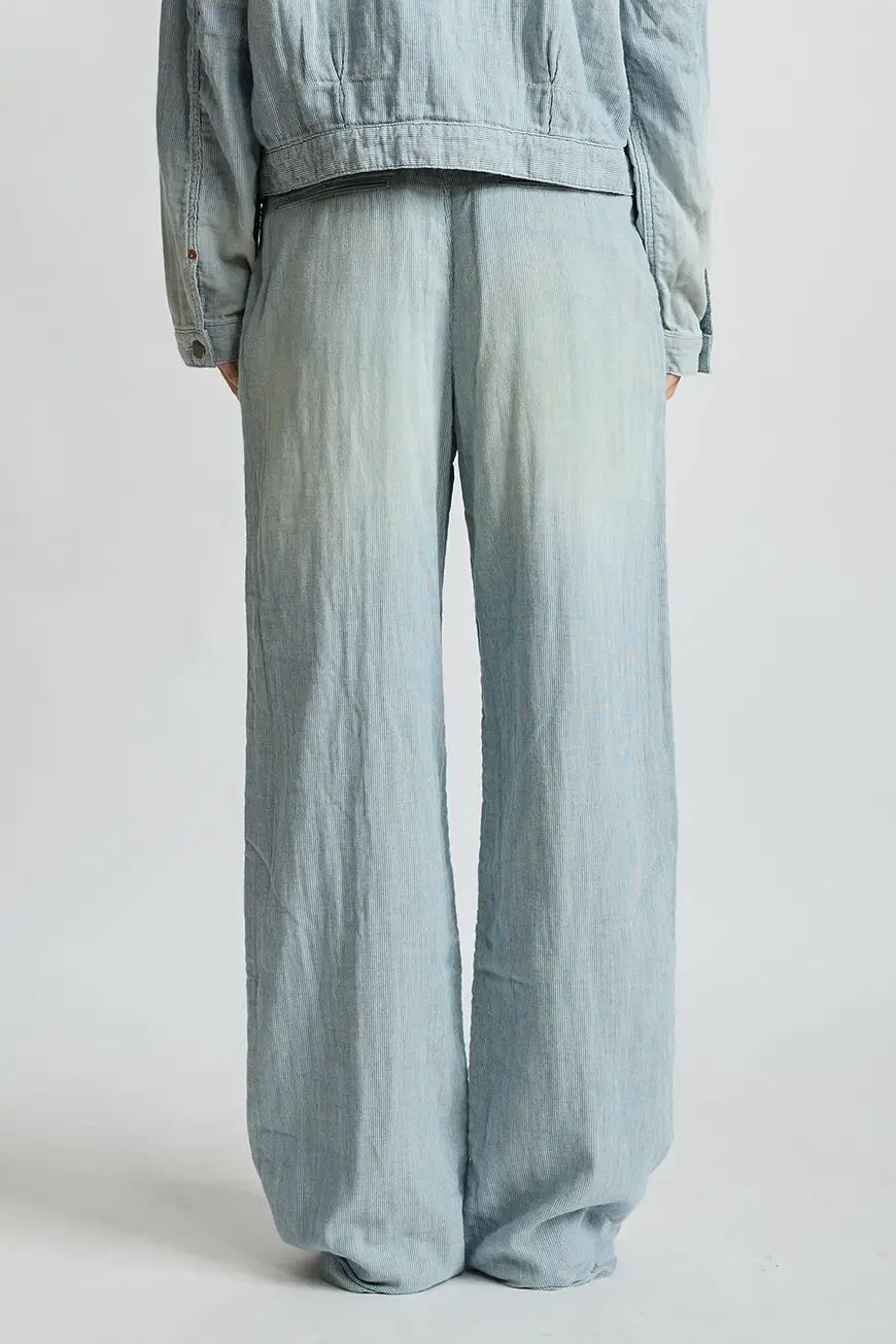 Dswd207 D664a Double Cloth Indigo Stripe 3