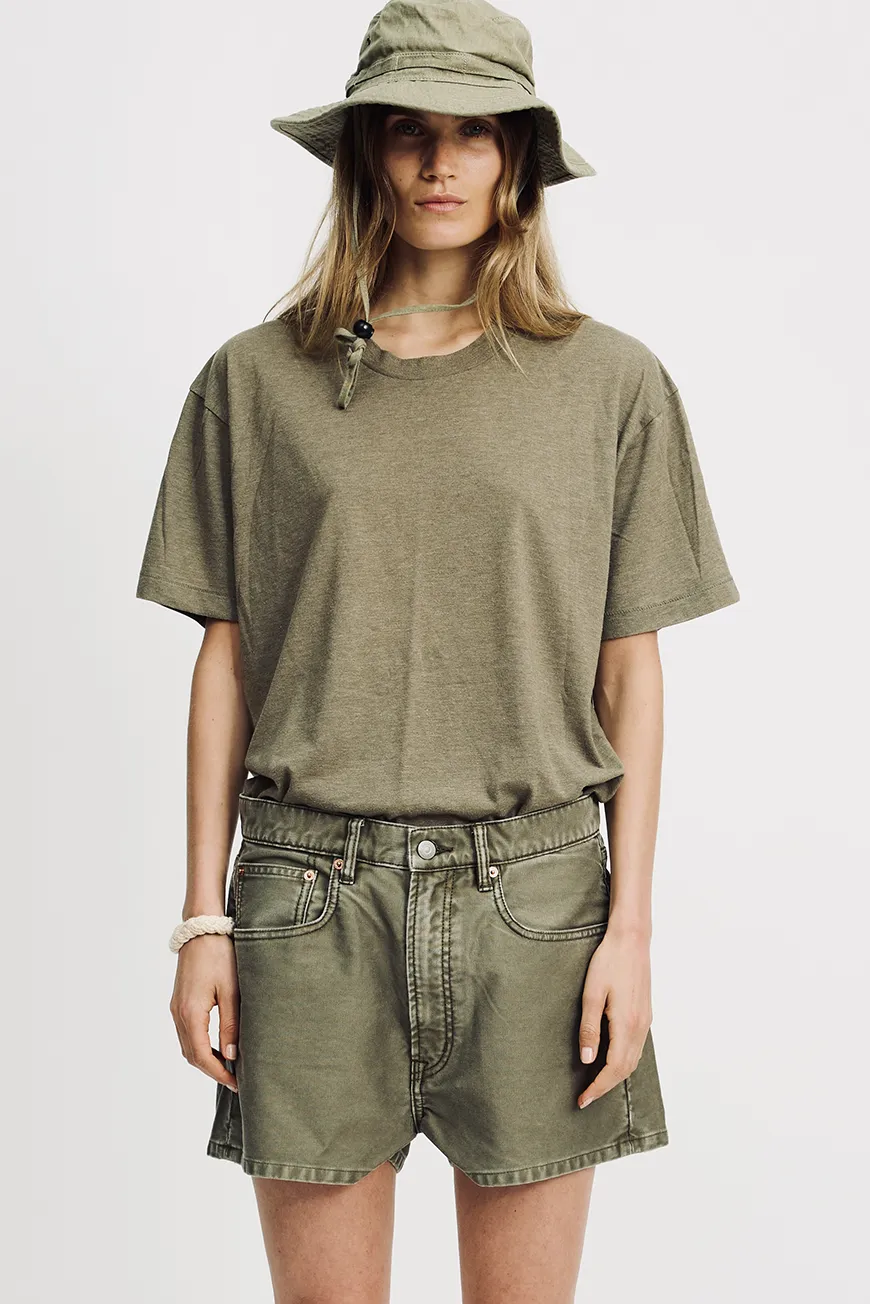 Boutique77 - מכנסיים קצרים Haisley – DSWD360D655A – olive-green-bedford-cord – 1