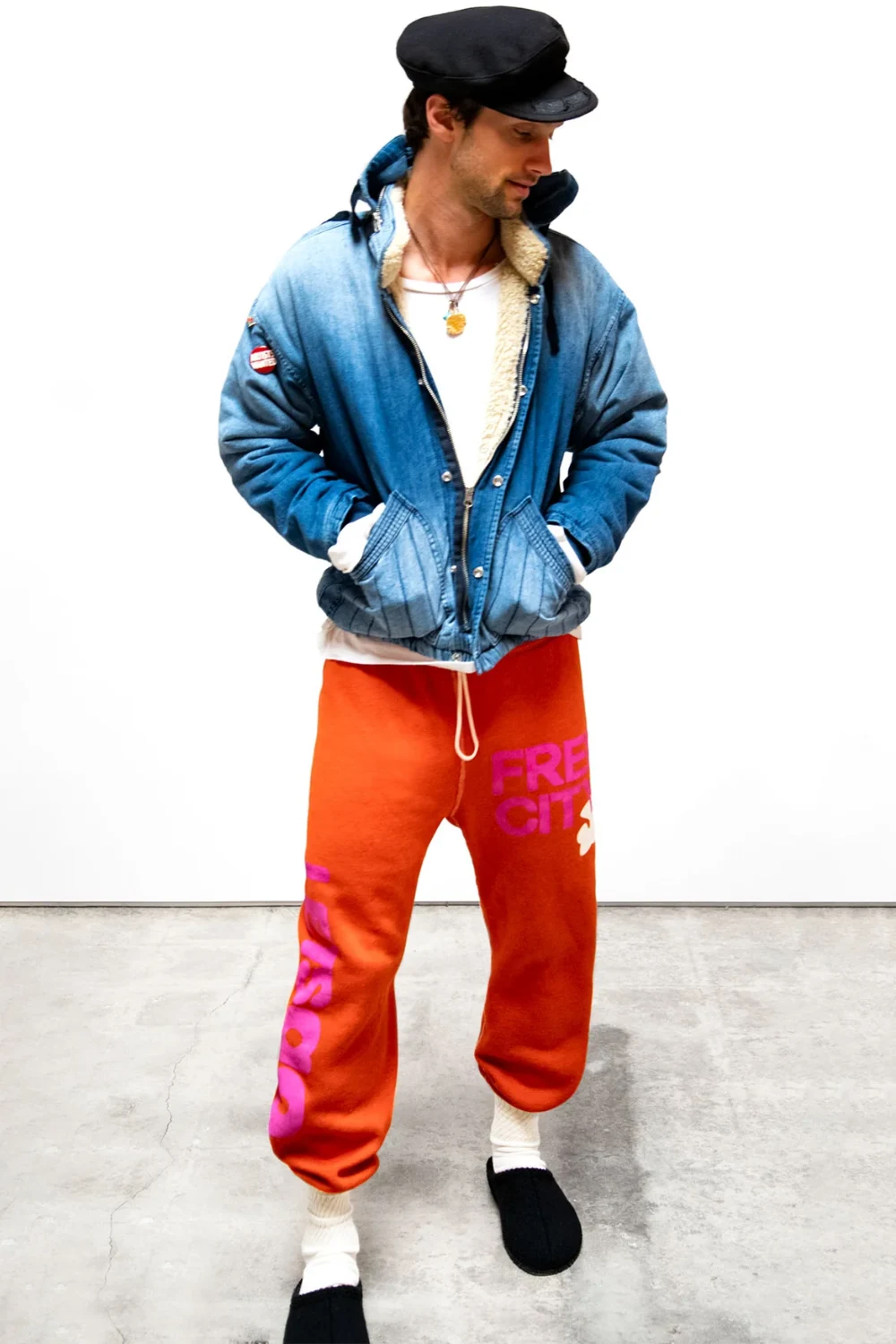 Boutique77 - מכנסי פוטר Circa'99 Oldschool – FC-FCBSWP081-ORMCH – orange-machine – 1