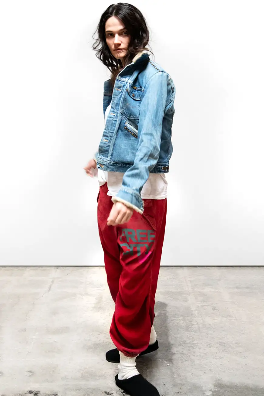 Boutique77 - מכנסיים Flap/Snap Freecitylarge Matte/Satin Airjump Pant – FCBPNT039_RED PLANT – red-plant – 1