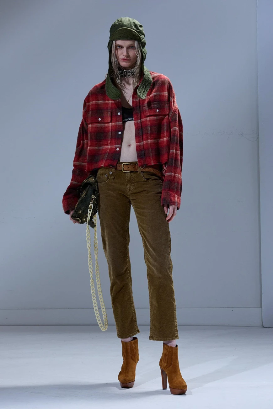 Boutique77 - ג'ינס Boy Straight – R13W0091D363A – golden-brown-stretch-cord – 1