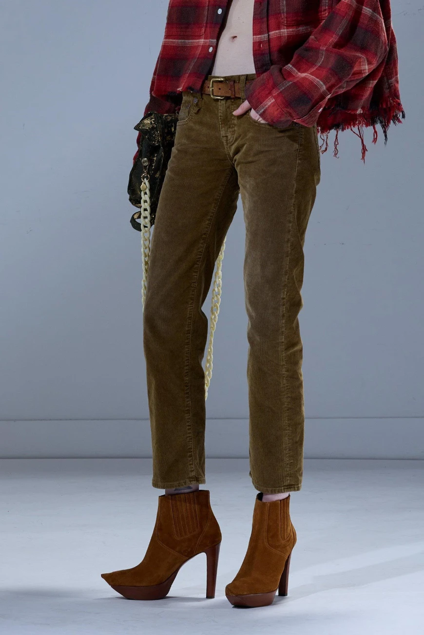 Boutique77 - ג'ינס Boy Straight – R13W0091D363A – golden-brown-stretch-cord – 1