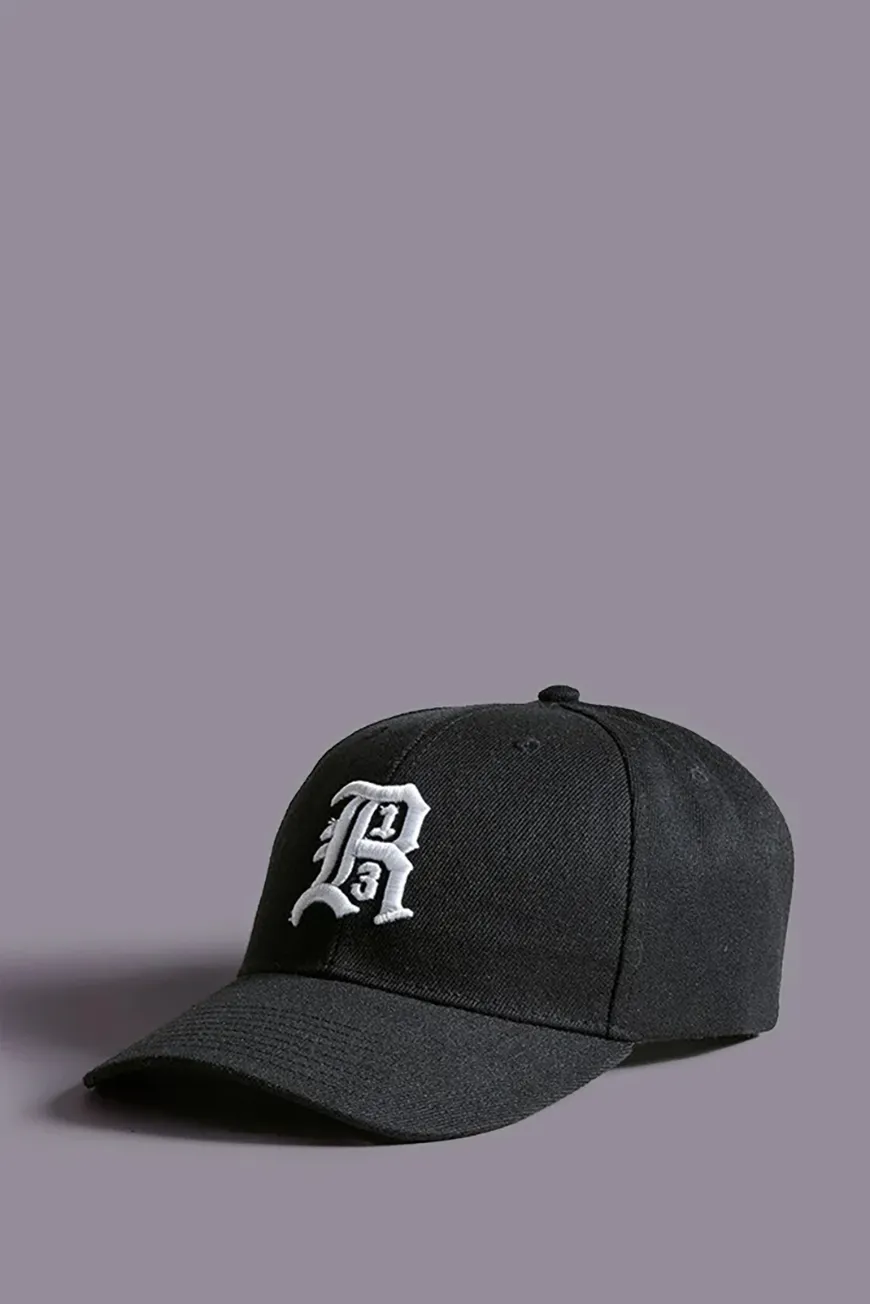 Boutique77 - כובע R13 Baseball – R13WA022A001 – black-w-white – 1