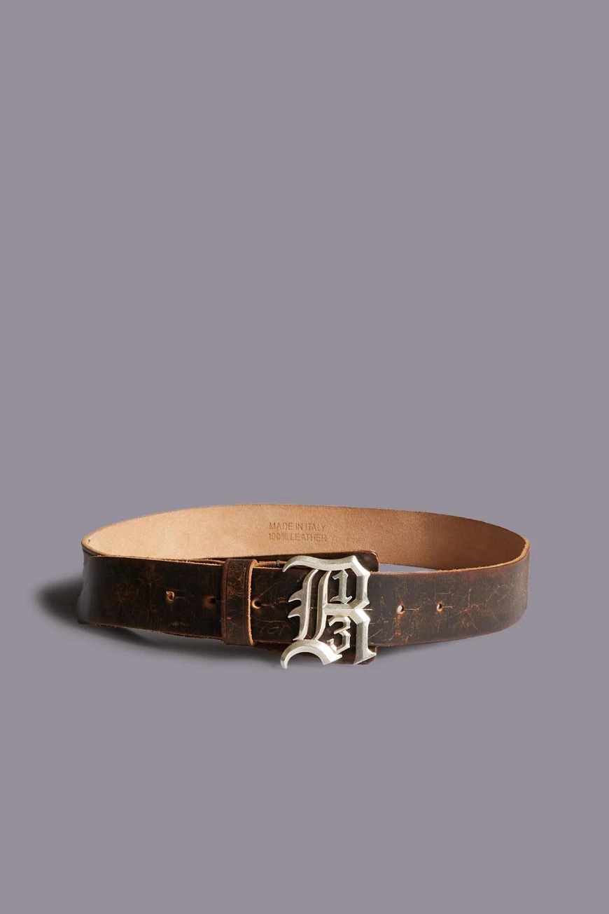 Boutique77 - חגורה Logo Buckle – R13WA055A009 – brown – 1