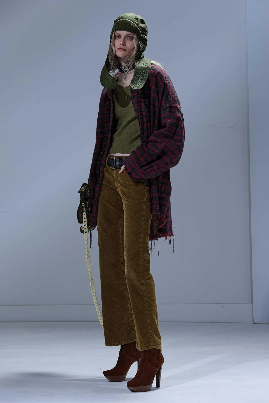 Boutique77 - ג'ינס Joan Kick Flare – R13WD200D363A – golden-brown-stretch-cord – 1