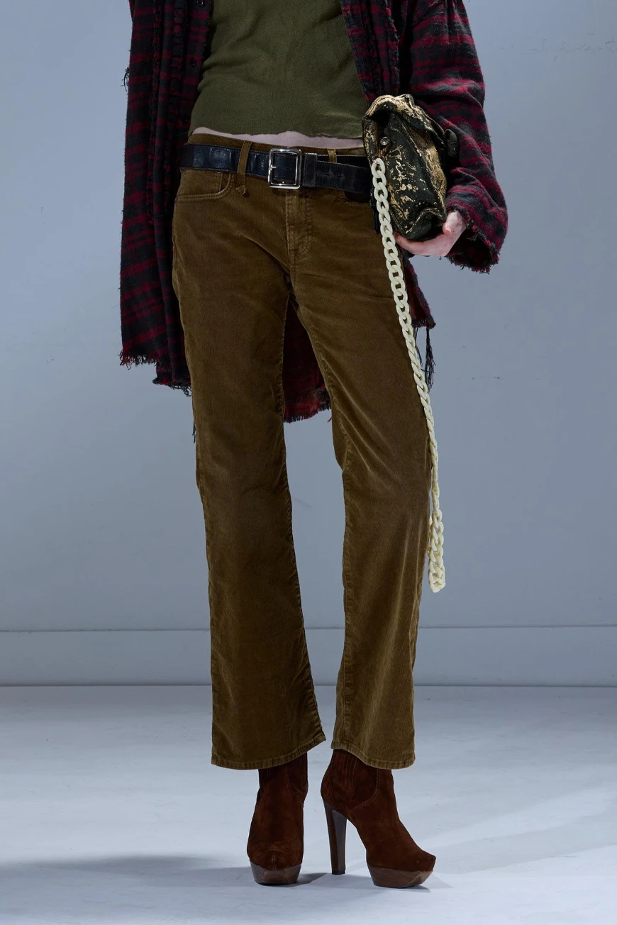 Boutique77 - ג'ינס Joan Kick Flare – R13WD200D363A – golden-brown-stretch-cord – 1