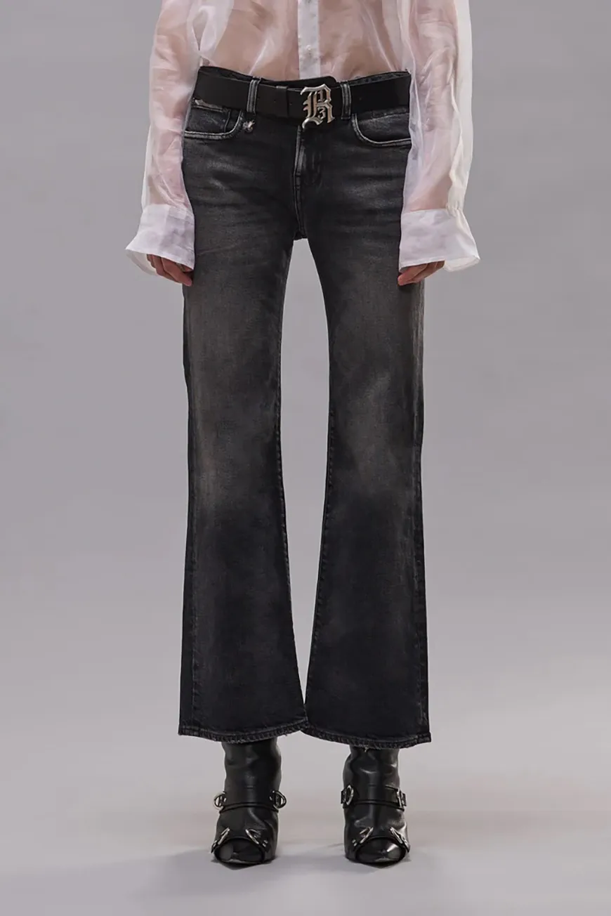 Boutique77 - ג’ינס Joan Cropped Flare – R13WD200D391A – essex-black-stretch – 2