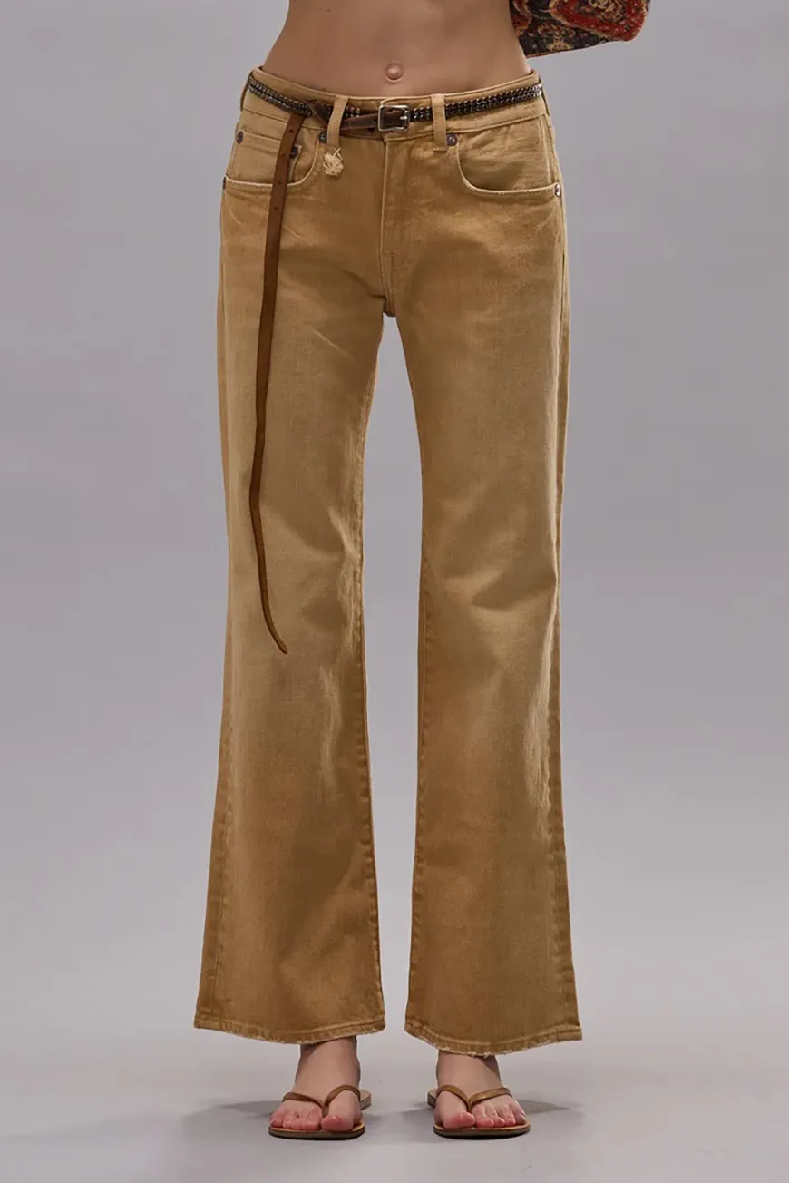 Boutique77 - ג’ינס Joan Cropped Flare – R13WD200D394A – stretch-sand-khaki – 1