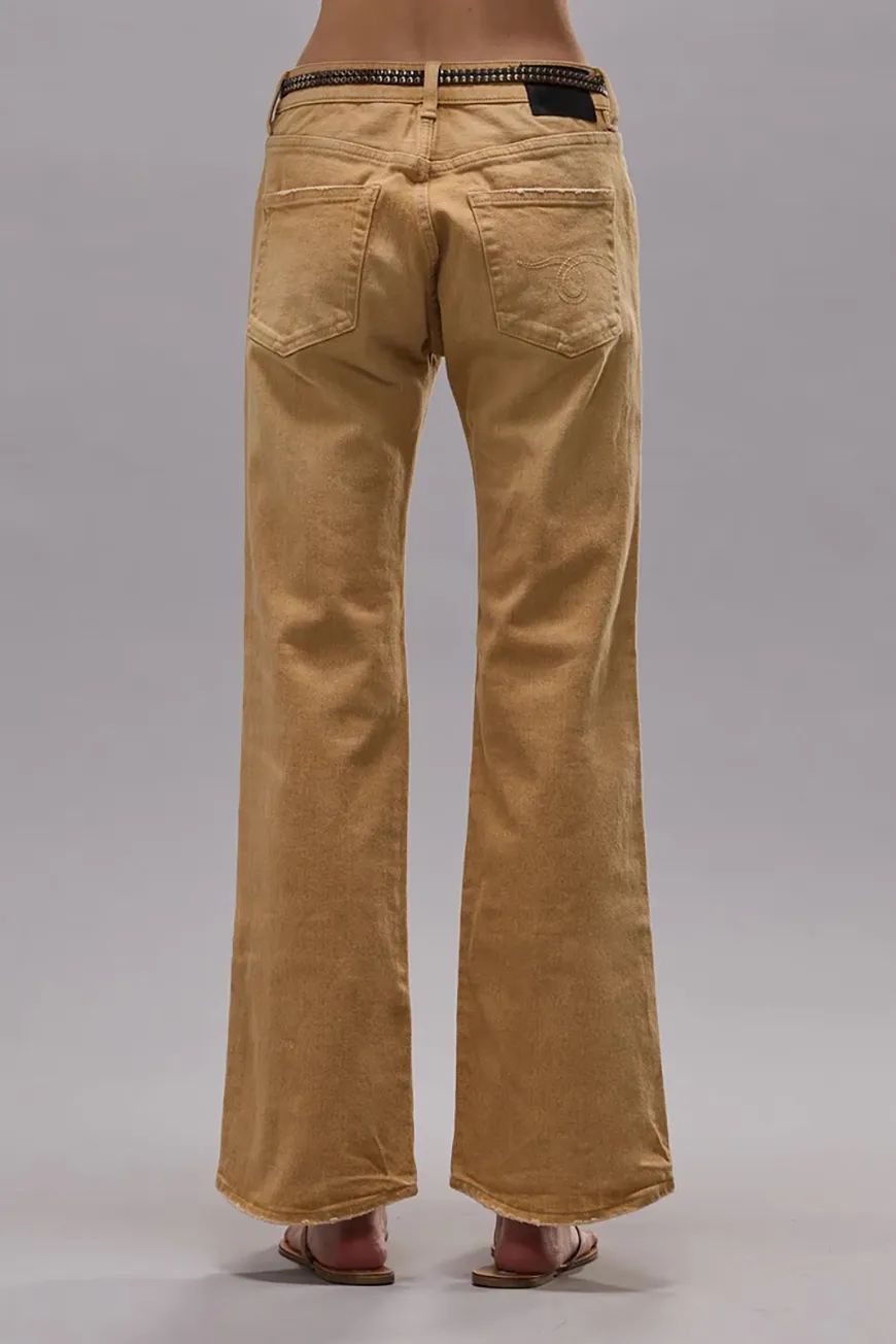 Boutique77 - ג’ינס Joan Cropped Flare – R13WD200D394A – stretch-sand-khaki – 2