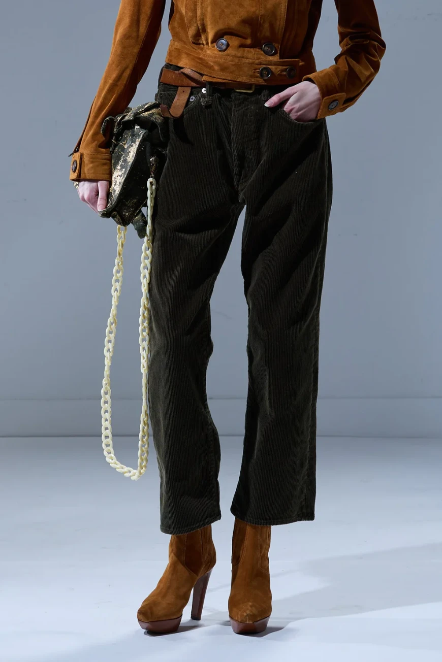 Boutique77 - ג'ינס Xbf – R13WD211D354A – heavy-olive-cord – 2