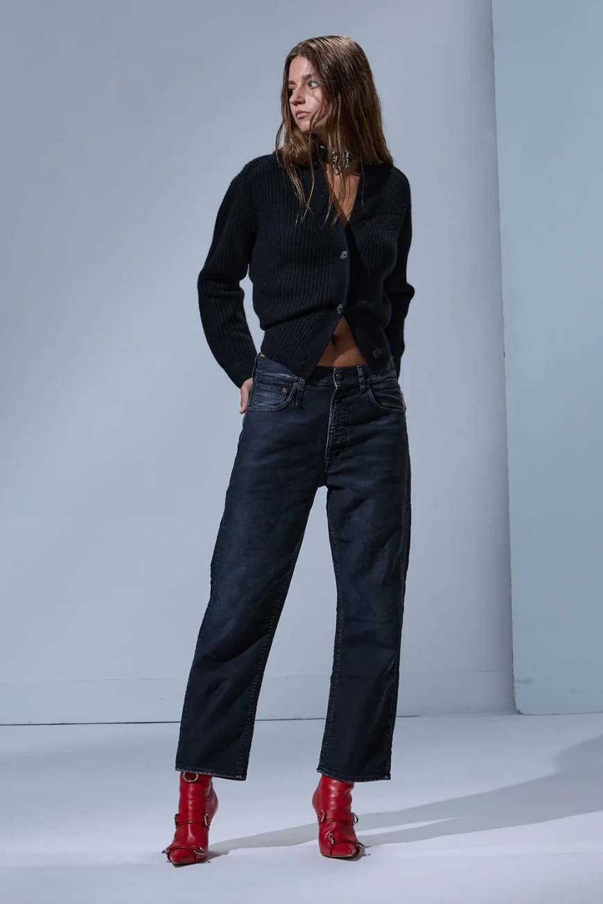 Boutique77 - ג'ינס Xbf – R13WD211D372A – black-garment-dyed-moleskin – 1