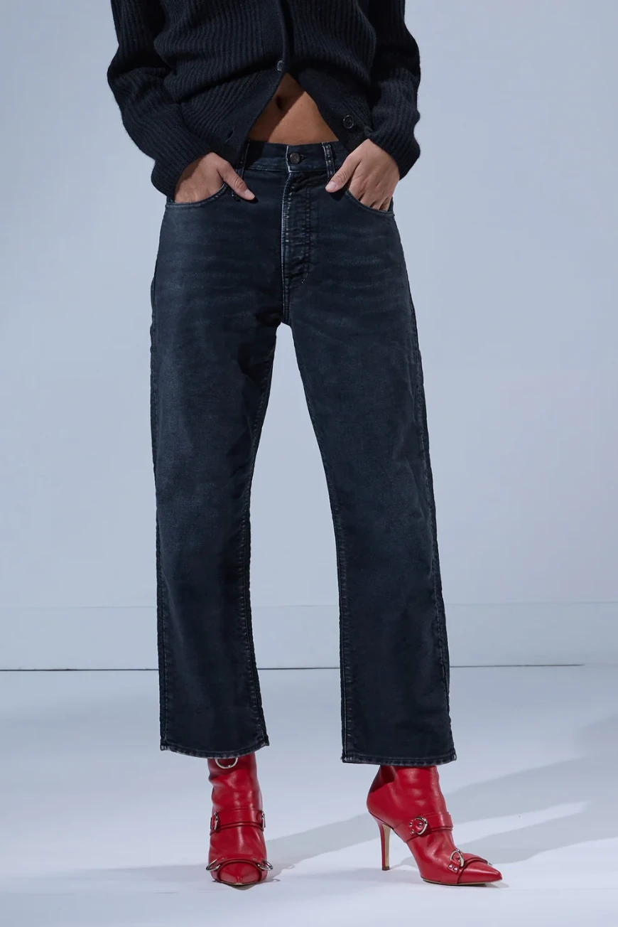 Boutique77 - ג'ינס Xbf – R13WD211D372A – black-garment-dyed-moleskin – 1