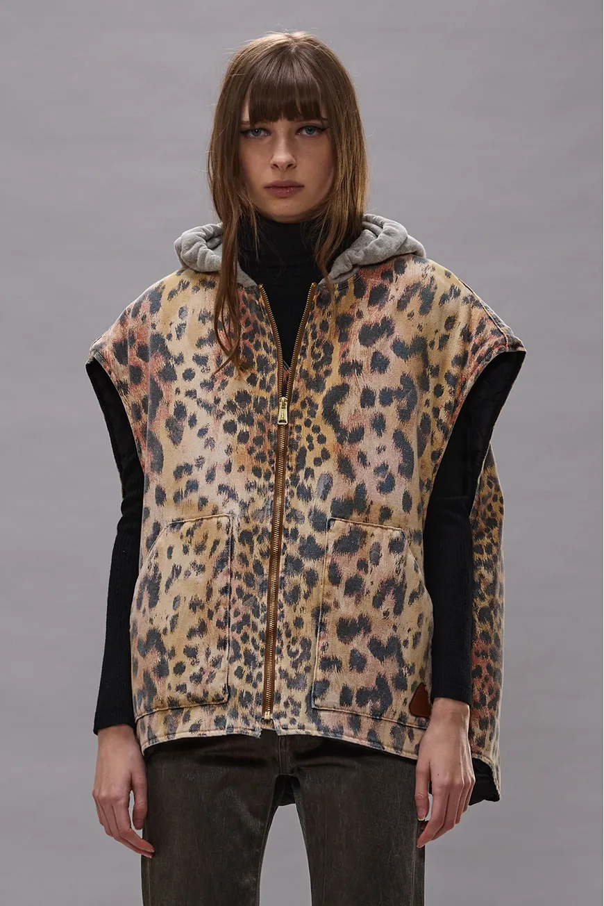 R13wd254 D493a Vintage Orange Leopard 1