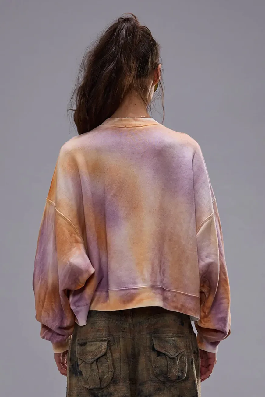 Boutique77 - סווטשירט I Don'T Care Cropped – R13WK094K137B – orange-with-purple – 4