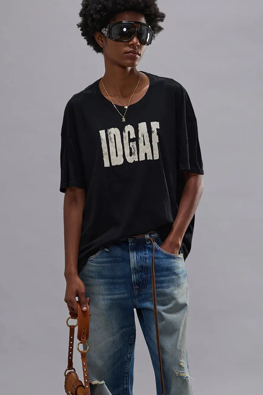 Boutique77 - חולצת טי I Don'T Give A F Relaxed – R13WK141K132A – black – 1