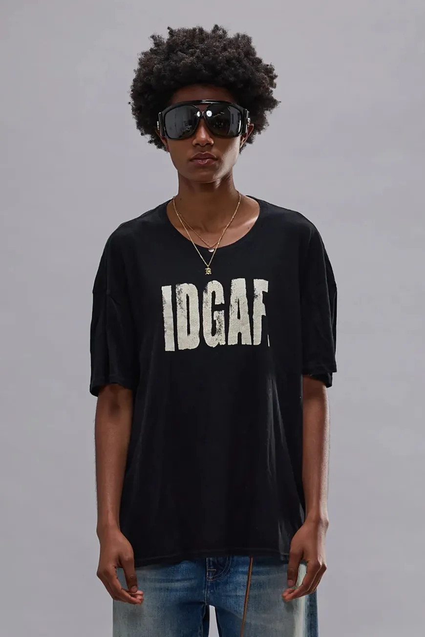 Boutique77 - חולצת טי I Don'T Give A F Relaxed – R13WK141K132A – black – 3