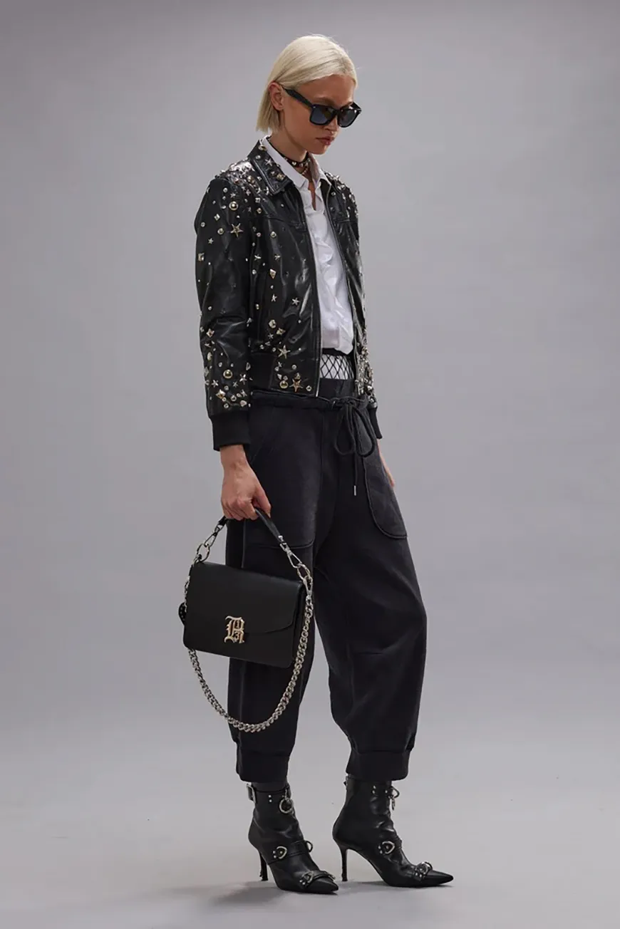 Boutique77 - מכנסיים Deconstructed Cropped – R13WK254K001A – black – 1