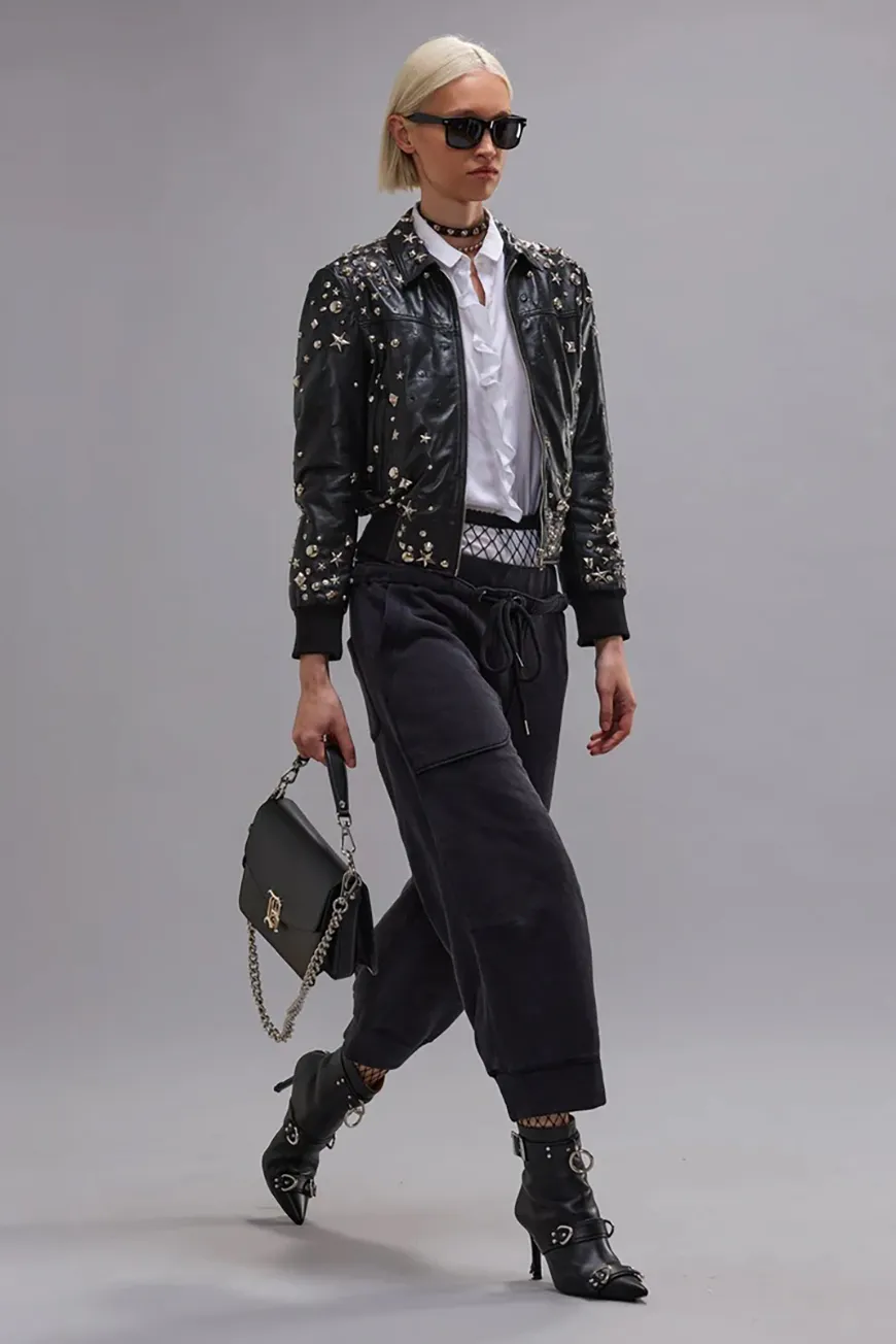 Boutique77 - מכנסיים Deconstructed Cropped – R13WK254K001A – black – 1