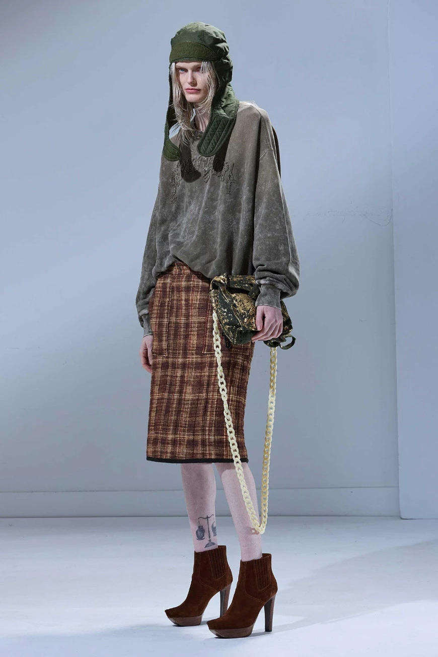 Boutique77 - סווטשירט New York Balloon – R13WK260001BT – acid-olive-green – 1