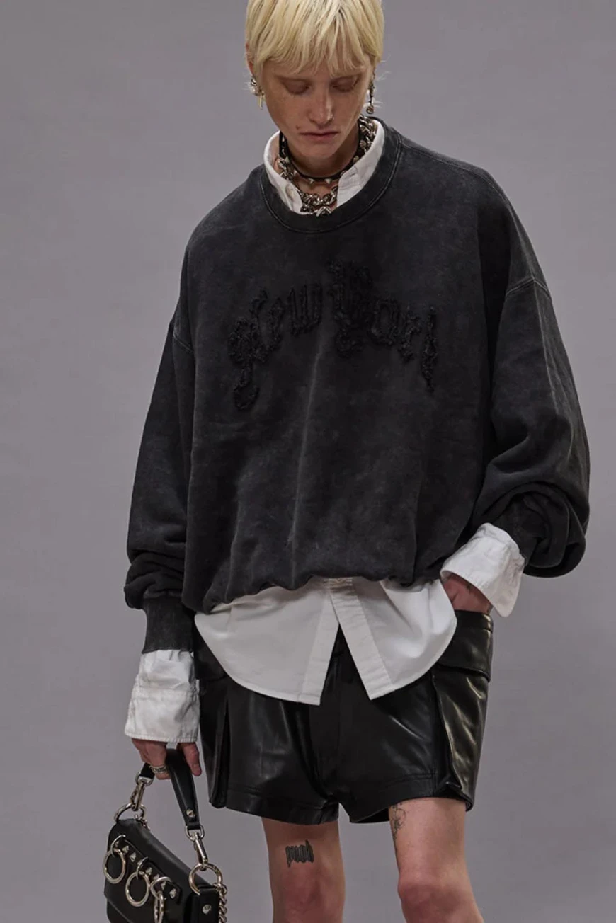 Boutique77 - סווטשירט New York Balloon – R13WK260K001O – washed-black – 1