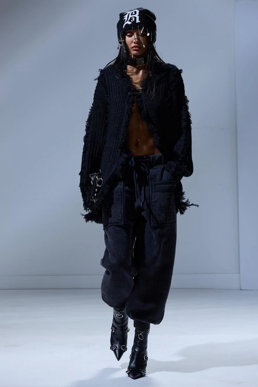 Boutique77 - מכנסיים Layered Pocket – R13WK286K001O – washed-black – 1