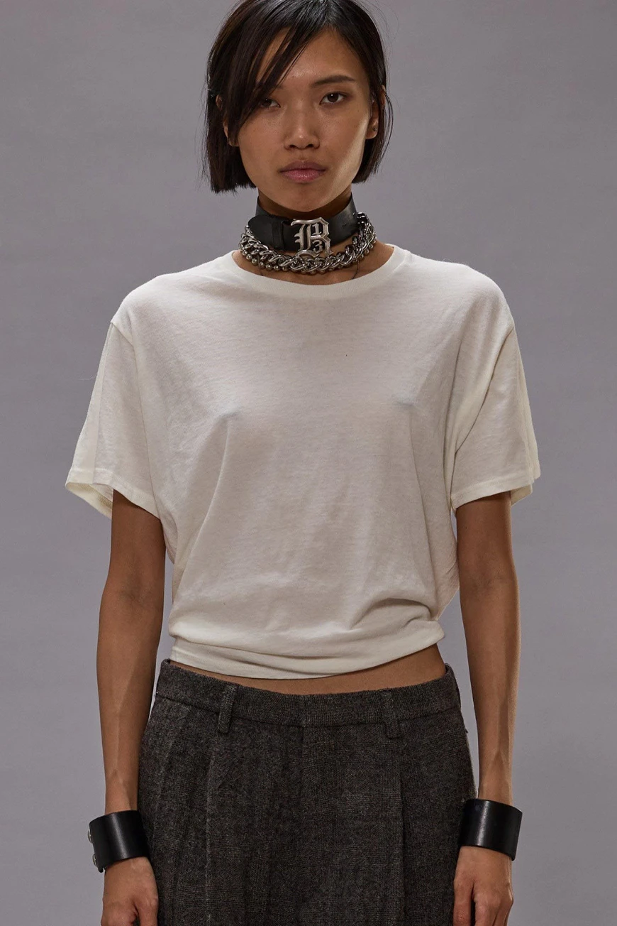 Boutique77 - חולצת טי Tight Waist – R13WK290K001B – white – 1