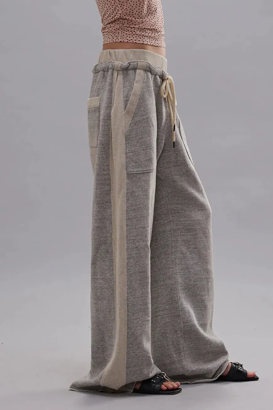 Boutique77 - מכנסיים Side Insert – R13WK334001BH – heather-grey-w-oatmeal – 2