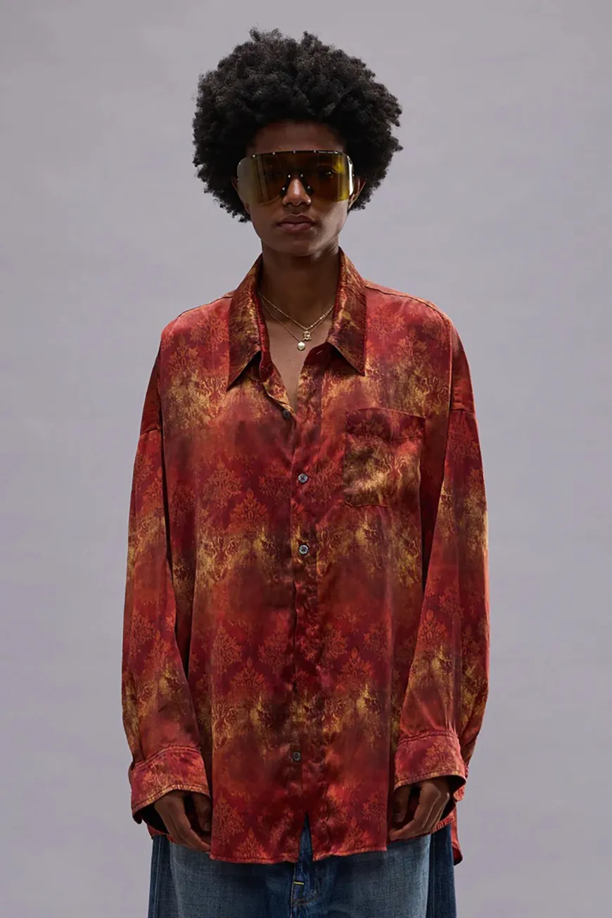 Boutique77 - חולצה Drop Neck – R13WR004R700B – multi-orange – 3