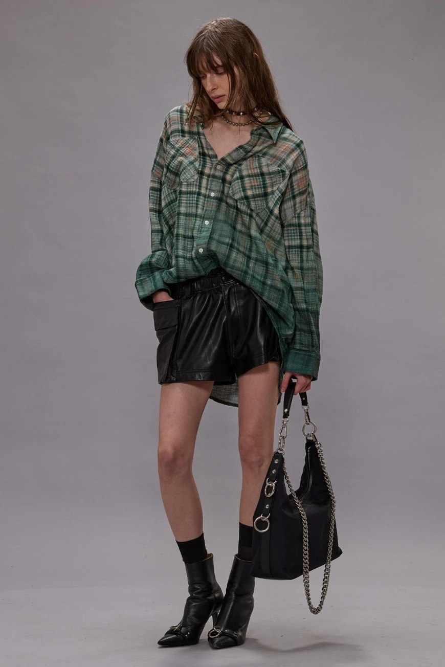R13wr015r556b Dipped Black  Turquoise Plaid 1