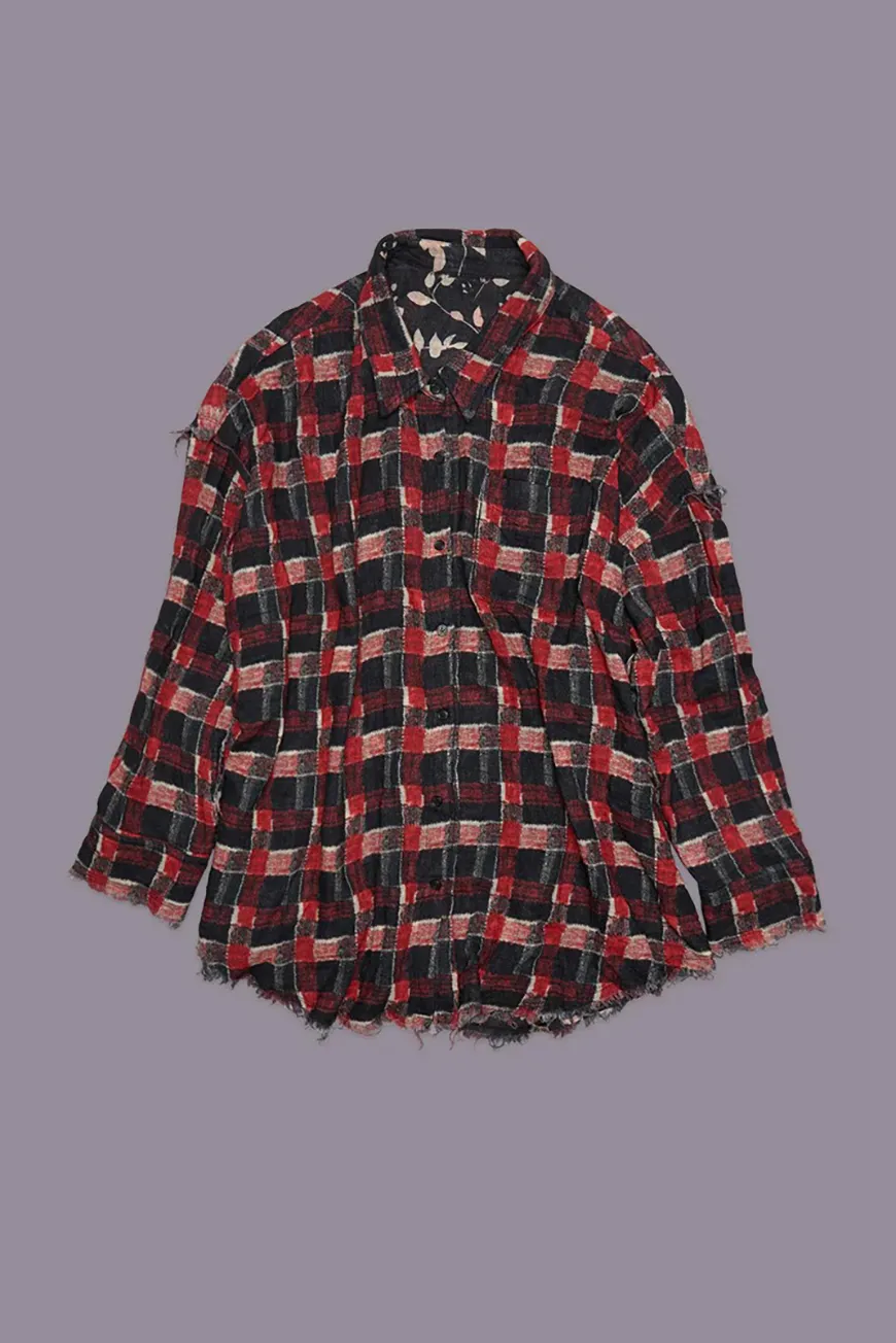 R13wr463r667b Red Black Plaid W Cream Floral On Black 4