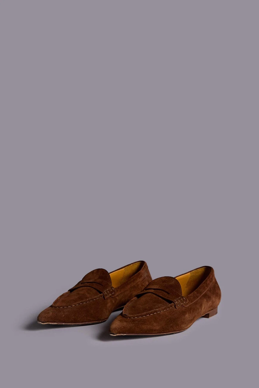 Boutique77 - נעליים Pointed Toe Loafer – R13WS073S080A – brown-suede – 1