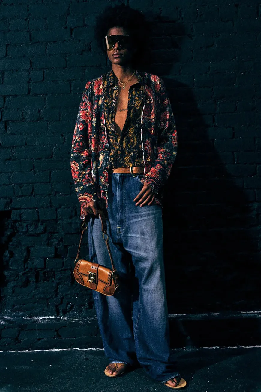 Boutique77 - קרדיגן Printed Boyfriend – R13WY237Y249A – black-red-multicolor-2 – 1