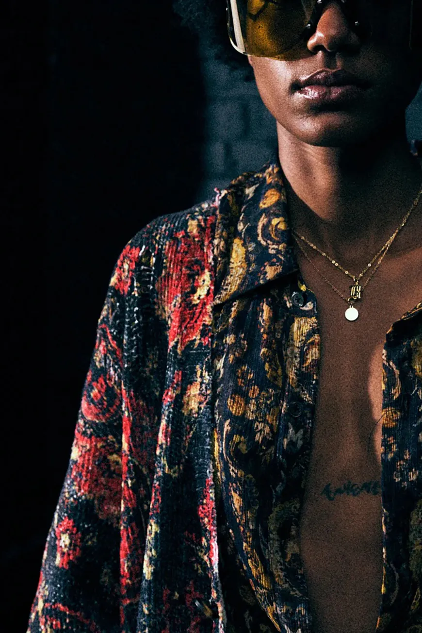 Boutique77 - קרדיגן Printed Boyfriend – R13WY237Y249A – black-red-multicolor-2 – 2