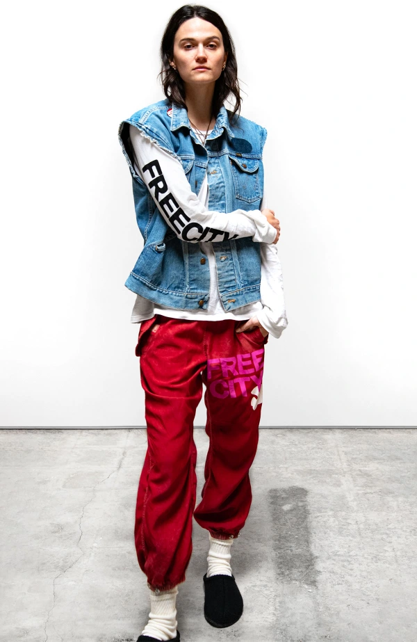 Boutique77 - מכנסיים Flap/Snap Freecitylarge Matte/Satin Airjump Pant – FCBPNT039_RED PLANT – red-plant – 1